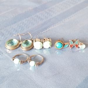 Lot of 5 pairs of Blue Earrings